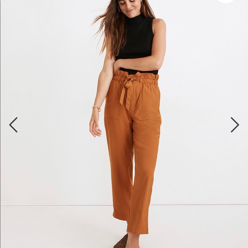 Madewell Dunaway Paperbag Pants size Large